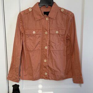 J. CREW | Dusty Pink Shacket Chore Jacket Button Front 100% Cotton Casual